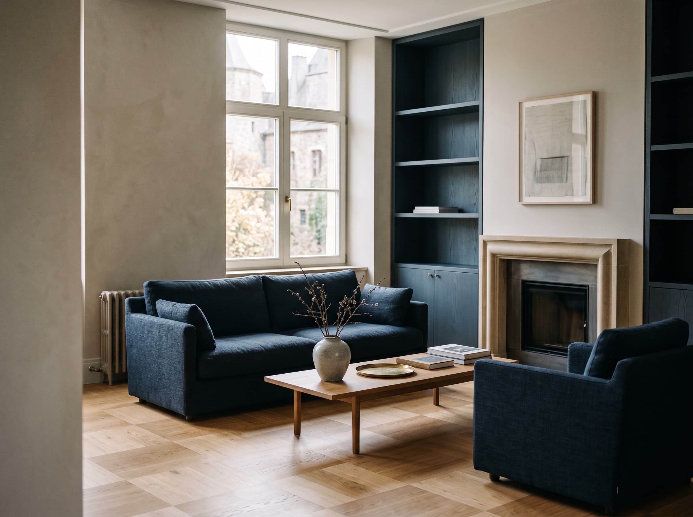 Intérieur rénové à Strassen, séjour lumineux aux finitions soignées